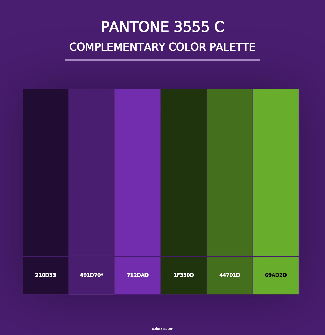 PANTONE 3555 C - Complementary Color Palette