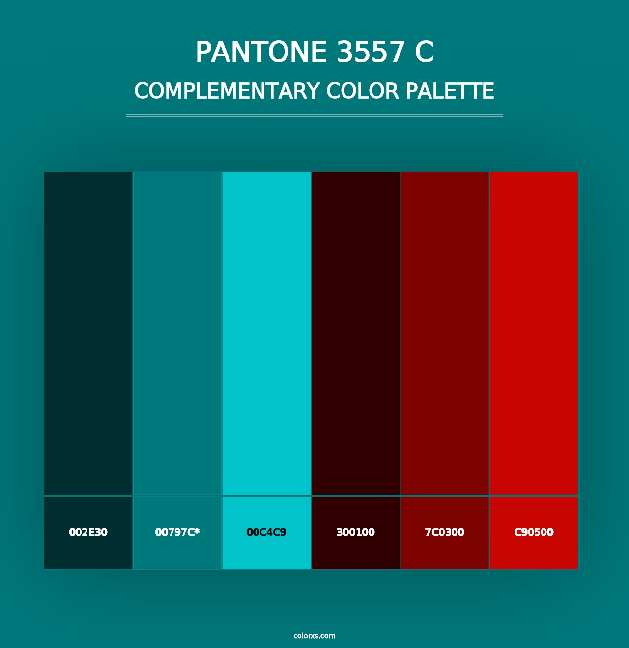 PANTONE 3557 C - Complementary Color Palette