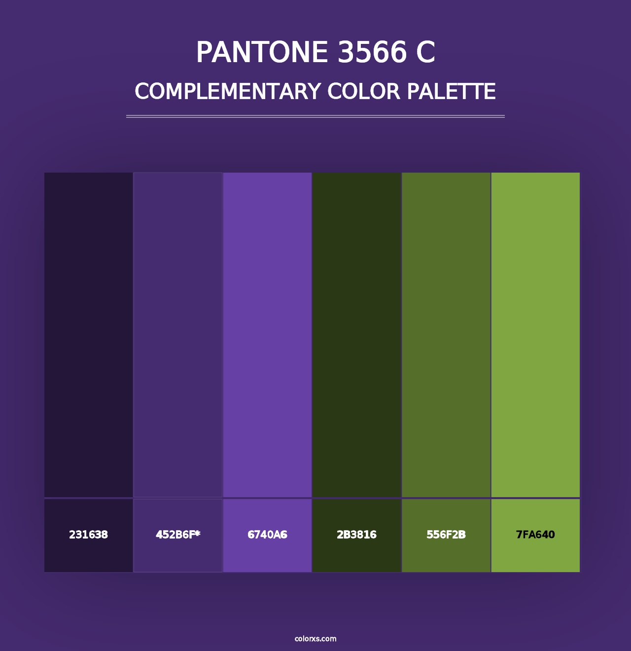 PANTONE 3566 C - Complementary Color Palette