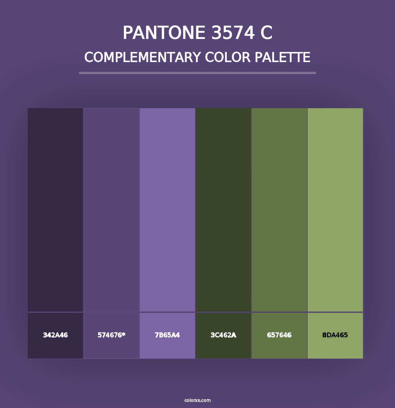 PANTONE 3574 C - Complementary Color Palette