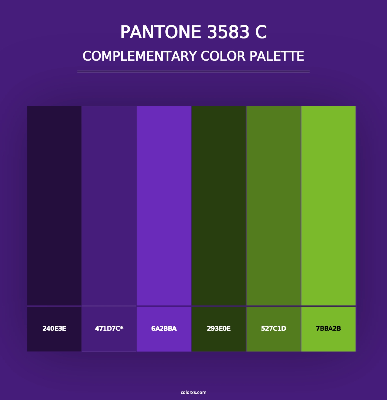 PANTONE 3583 C - Complementary Color Palette