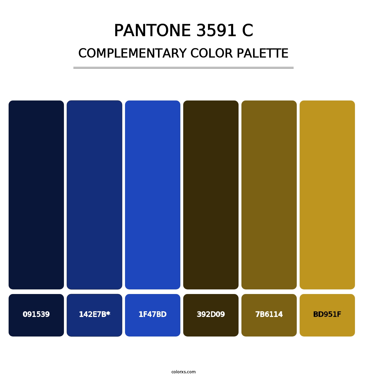 PANTONE 3591 C - Complementary Color Palette