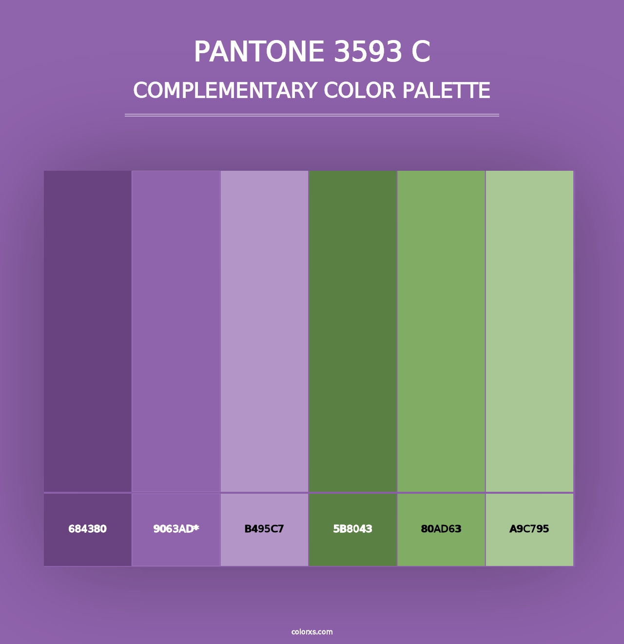 PANTONE 3593 C - Complementary Color Palette