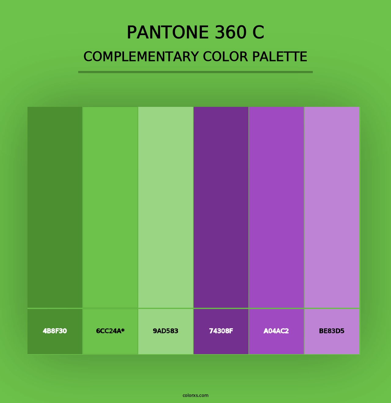 PANTONE 360 C - Complementary Color Palette