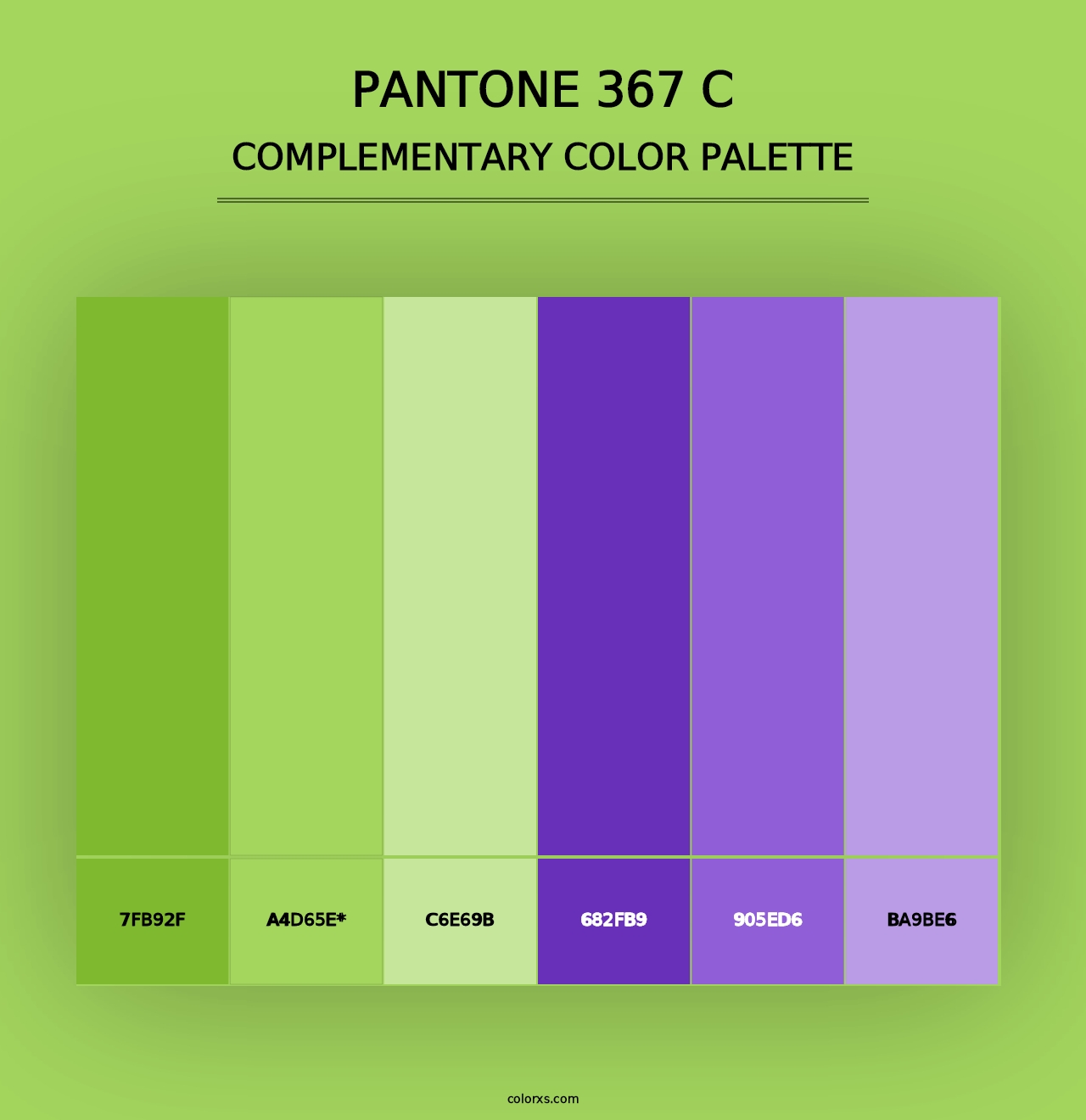 PANTONE 367 C - Complementary Color Palette