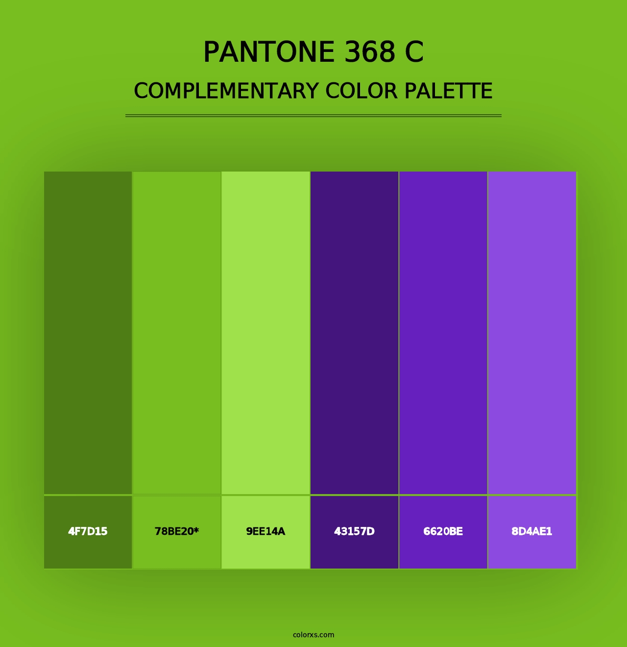 PANTONE 368 C - Complementary Color Palette