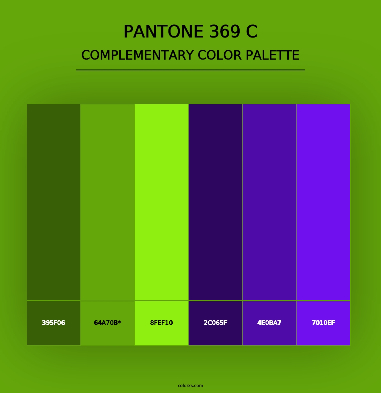 PANTONE 369 C - Complementary Color Palette