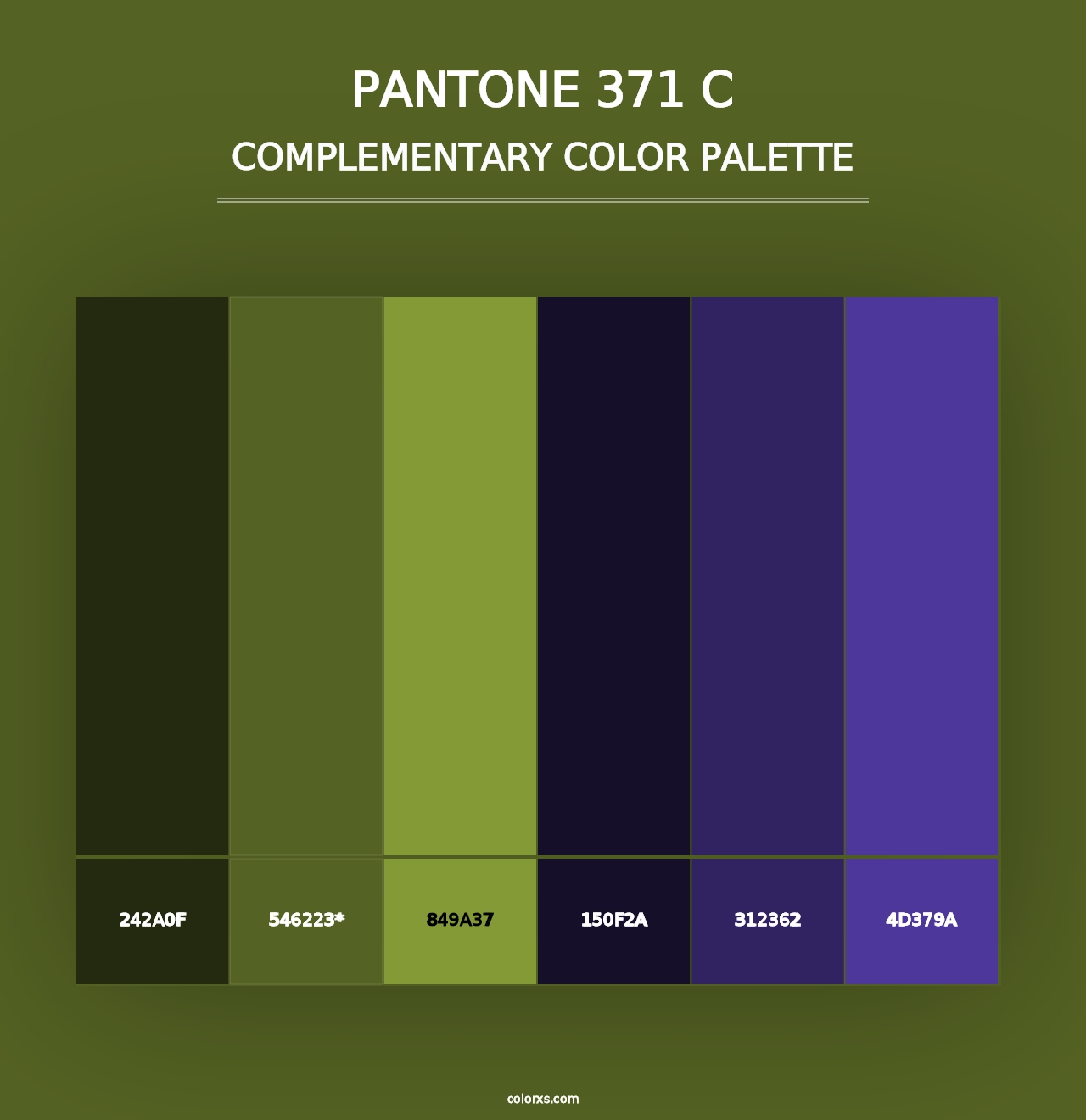 PANTONE 371 C - Complementary Color Palette