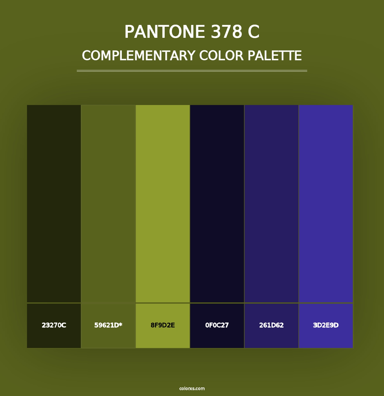 PANTONE 378 C - Complementary Color Palette