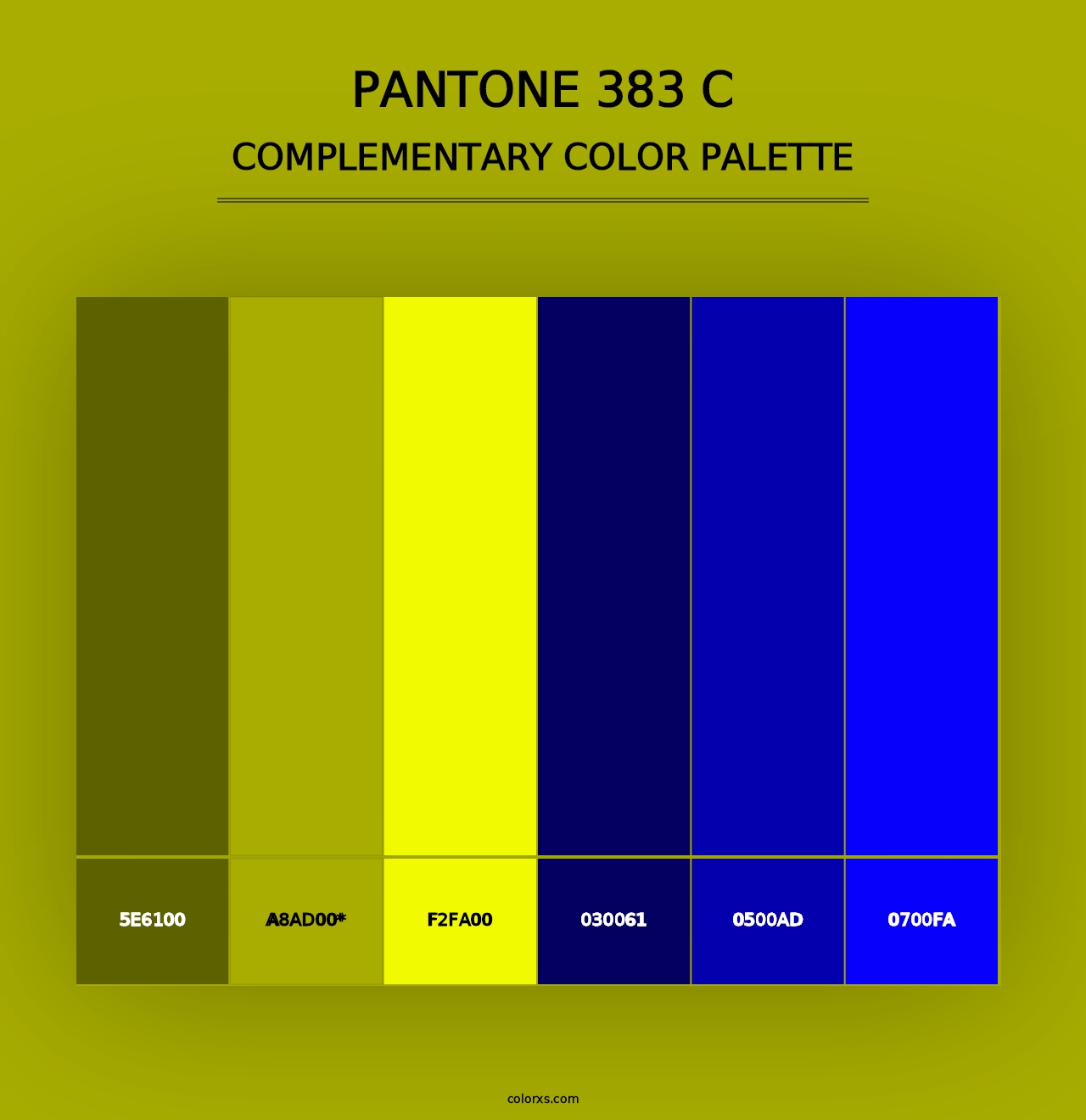 PANTONE 383 C - Complementary Color Palette