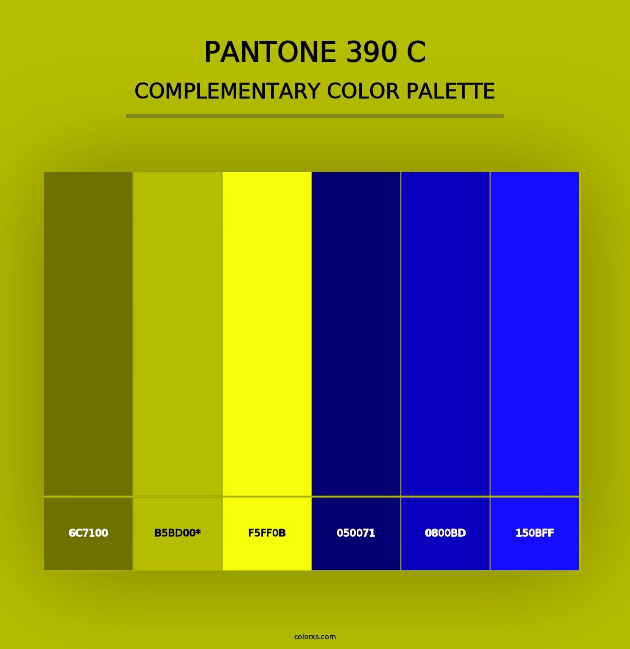 PANTONE 390 C - Complementary Color Palette