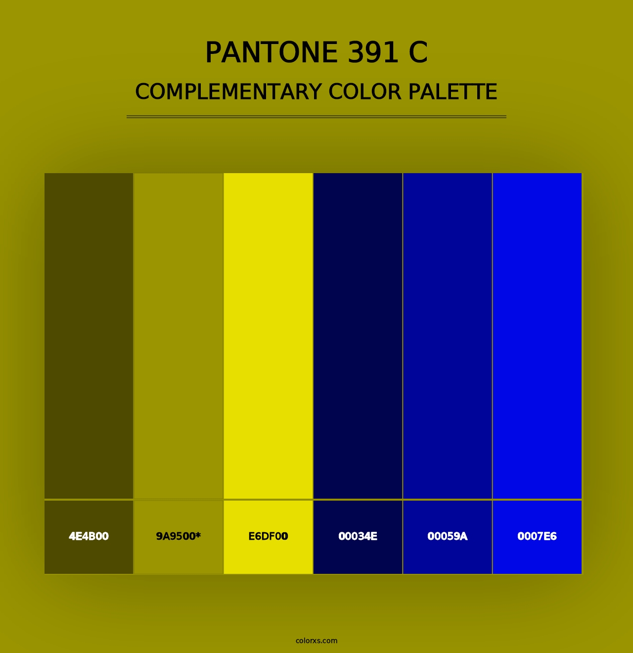 PANTONE 391 C - Complementary Color Palette