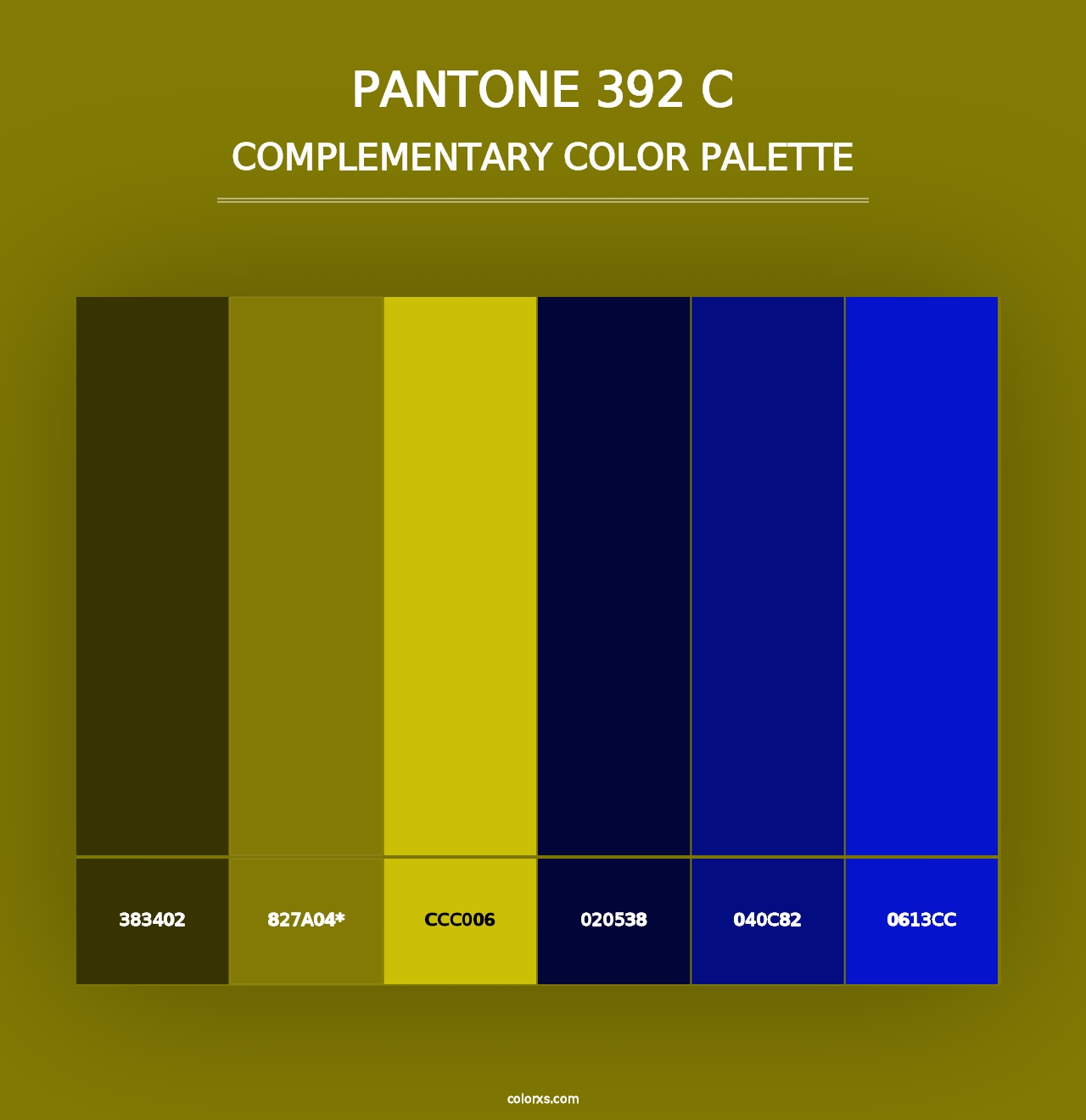 PANTONE 392 C - Complementary Color Palette