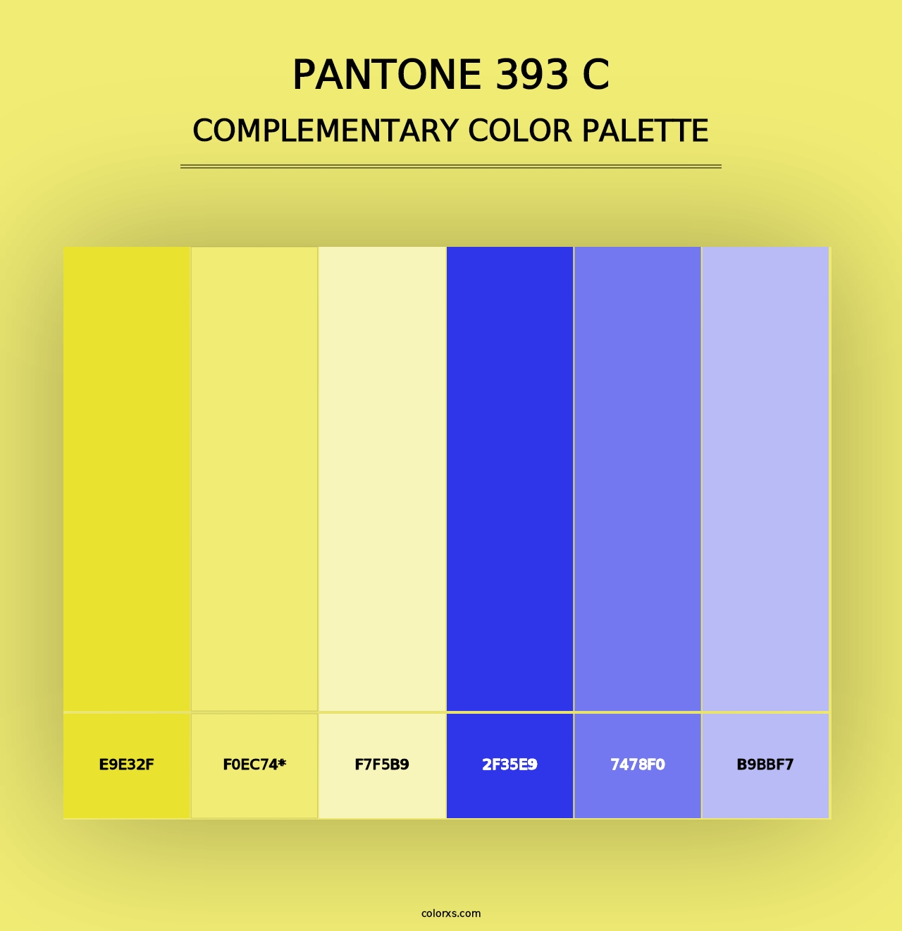 PANTONE 393 C - Complementary Color Palette