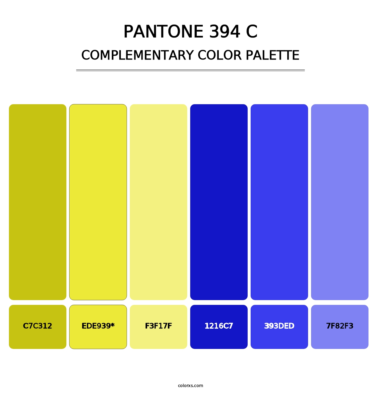 PANTONE 394 C - Complementary Color Palette