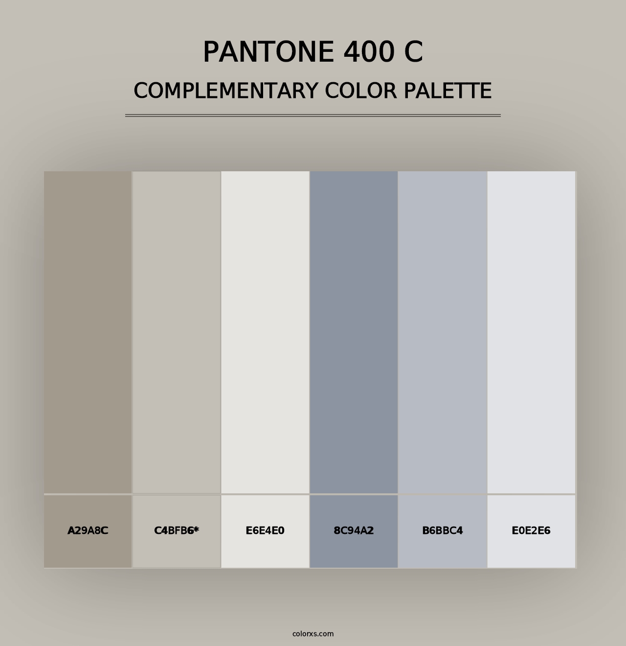 PANTONE 400 C - Complementary Color Palette