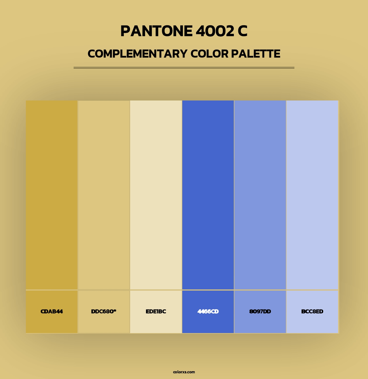 PANTONE 4002 C - Complementary Color Palette