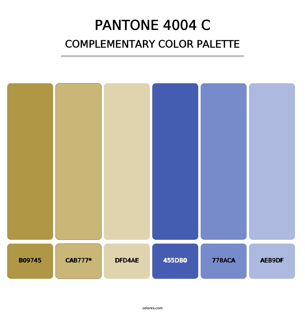 PANTONE 4004 C - Complementary Color Palette