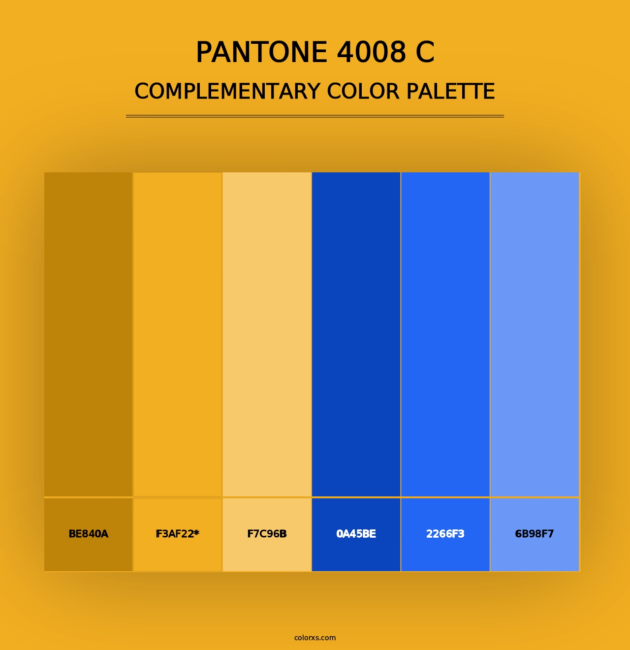 PANTONE 4008 C - Complementary Color Palette