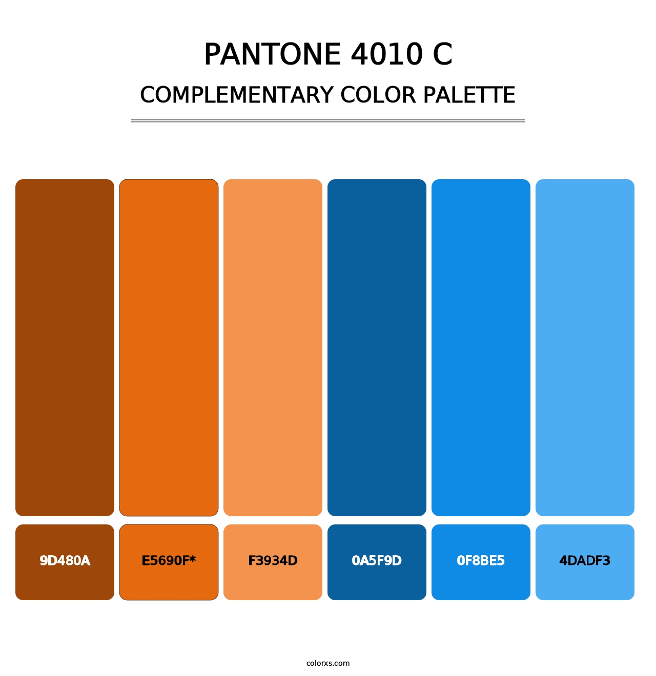 PANTONE 4010 C - Complementary Color Palette