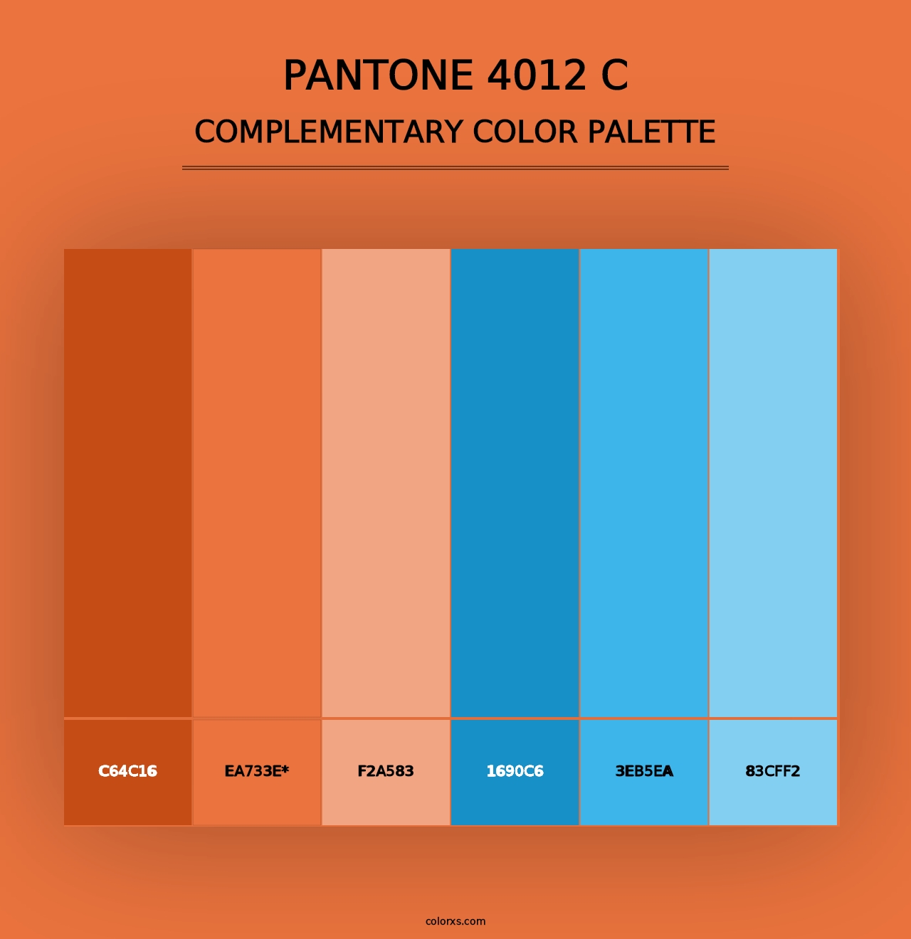 PANTONE 4012 C - Complementary Color Palette