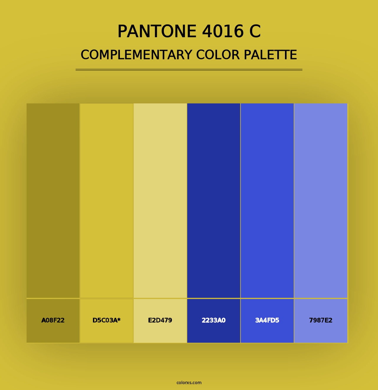 PANTONE 4016 C - Complementary Color Palette