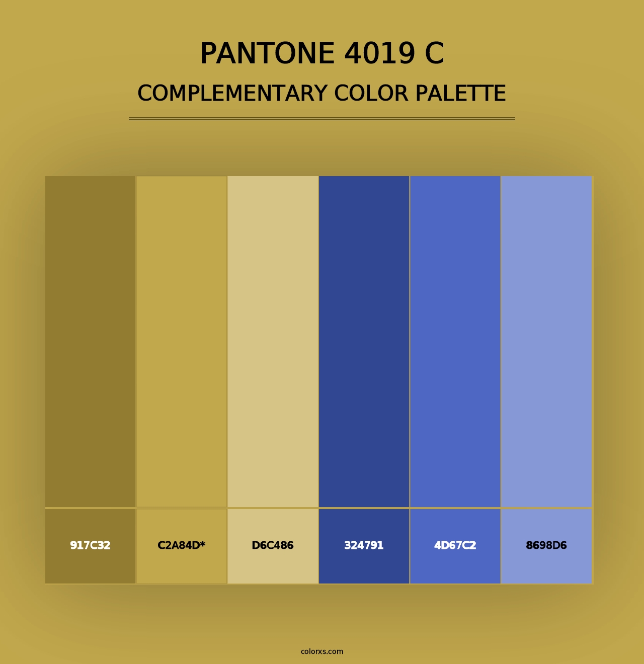 PANTONE 4019 C - Complementary Color Palette