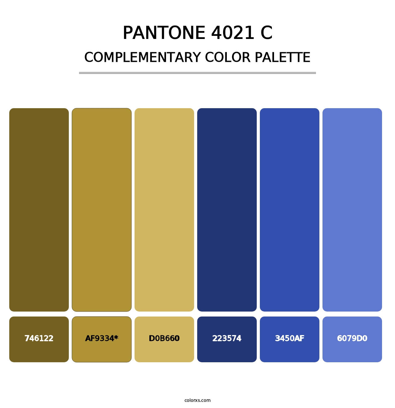 PANTONE 4021 C - Complementary Color Palette