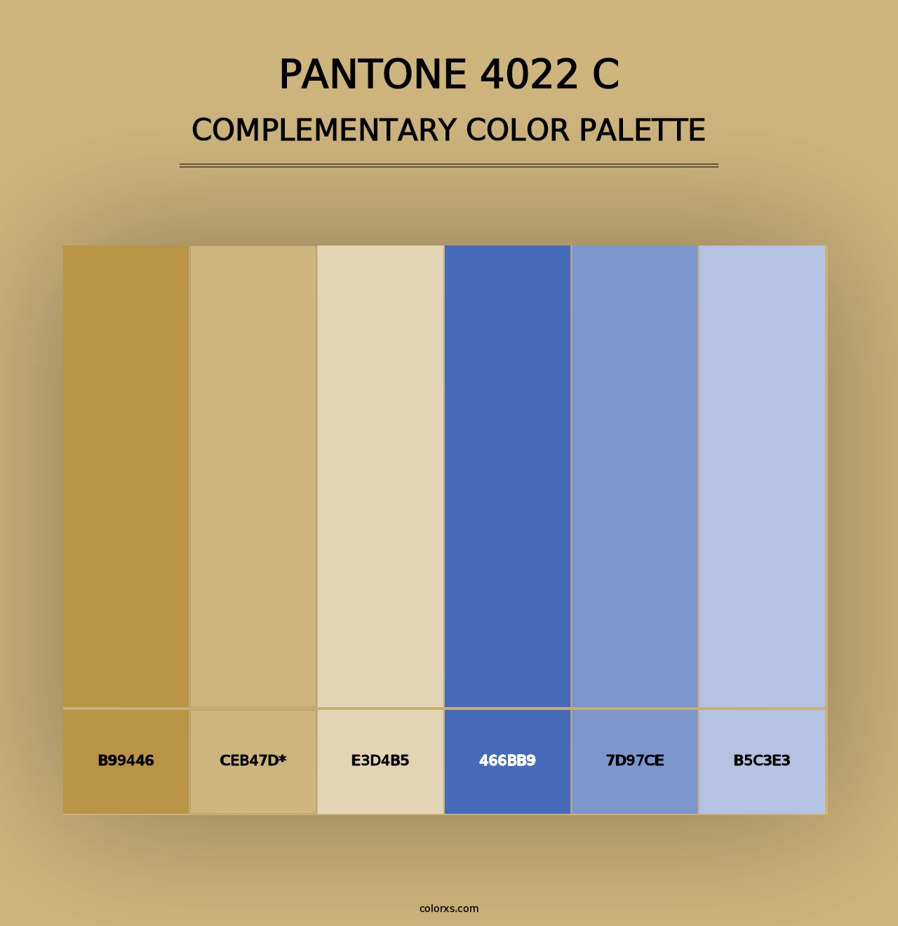 PANTONE 4022 C - Complementary Color Palette