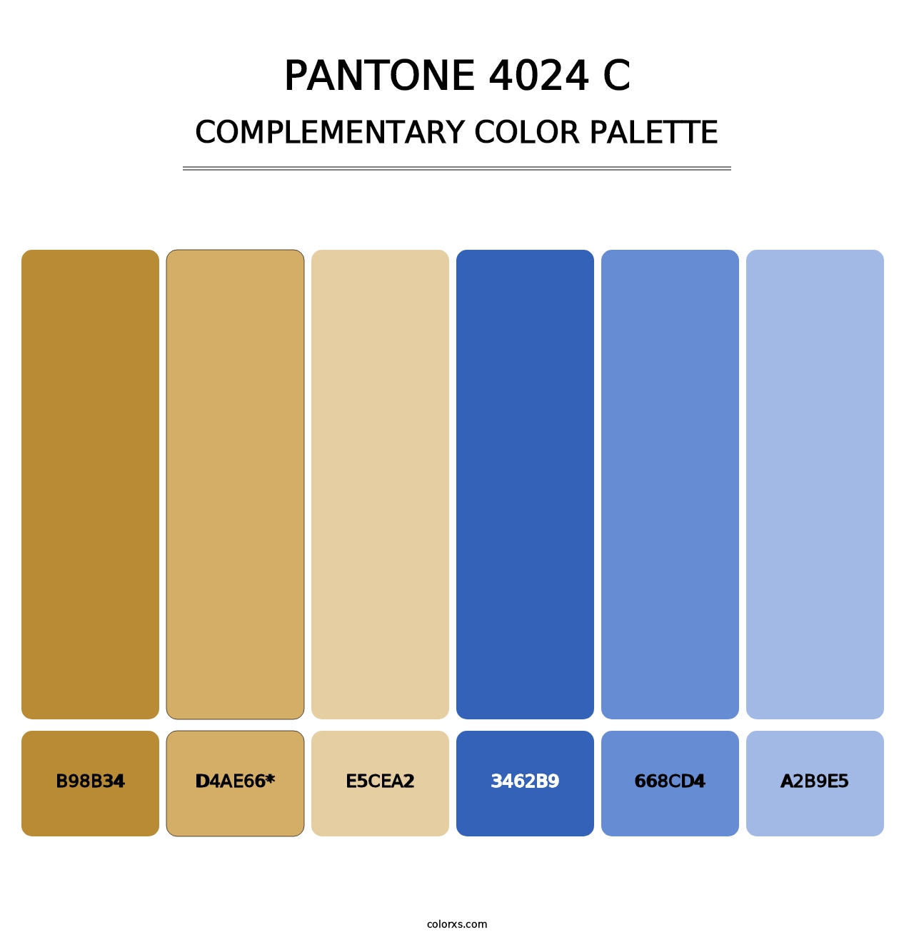 PANTONE 4024 C - Complementary Color Palette