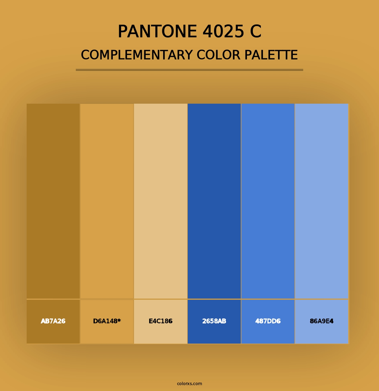 PANTONE 4025 C - Complementary Color Palette