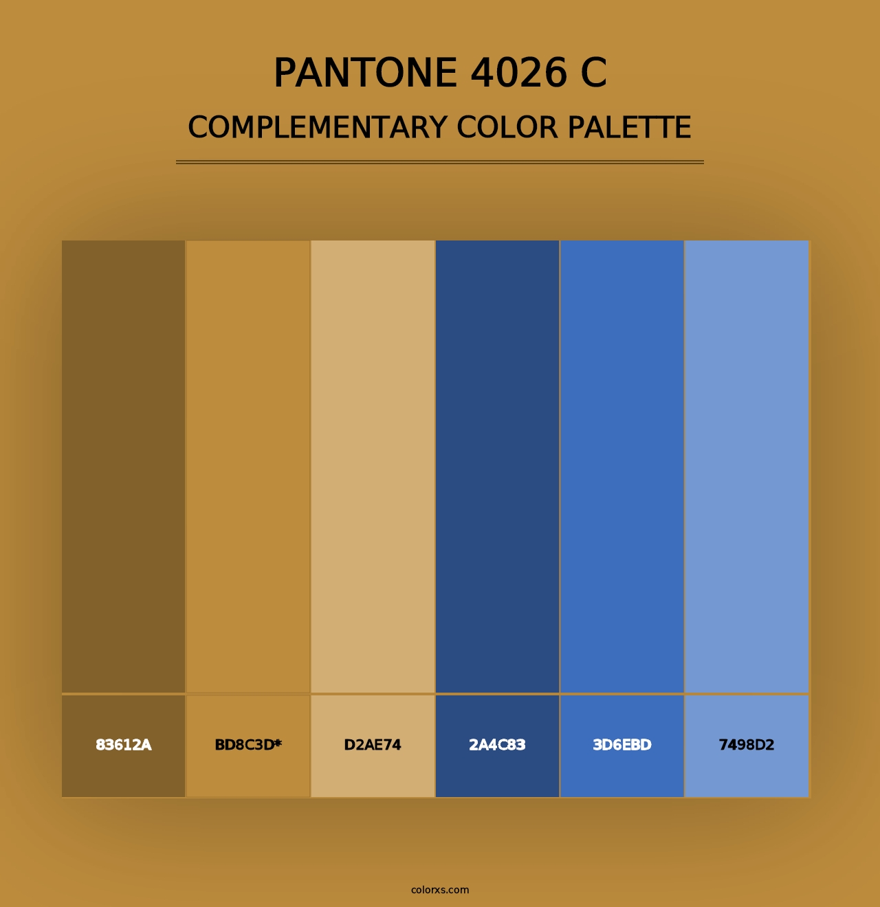 PANTONE 4026 C - Complementary Color Palette