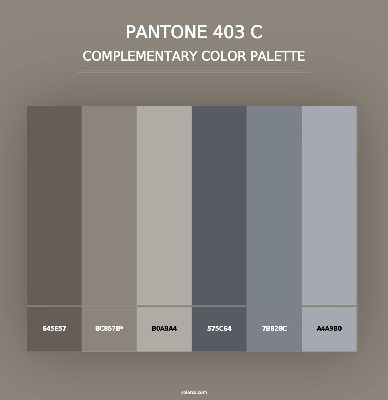 PANTONE 403 C - Complementary Color Palette