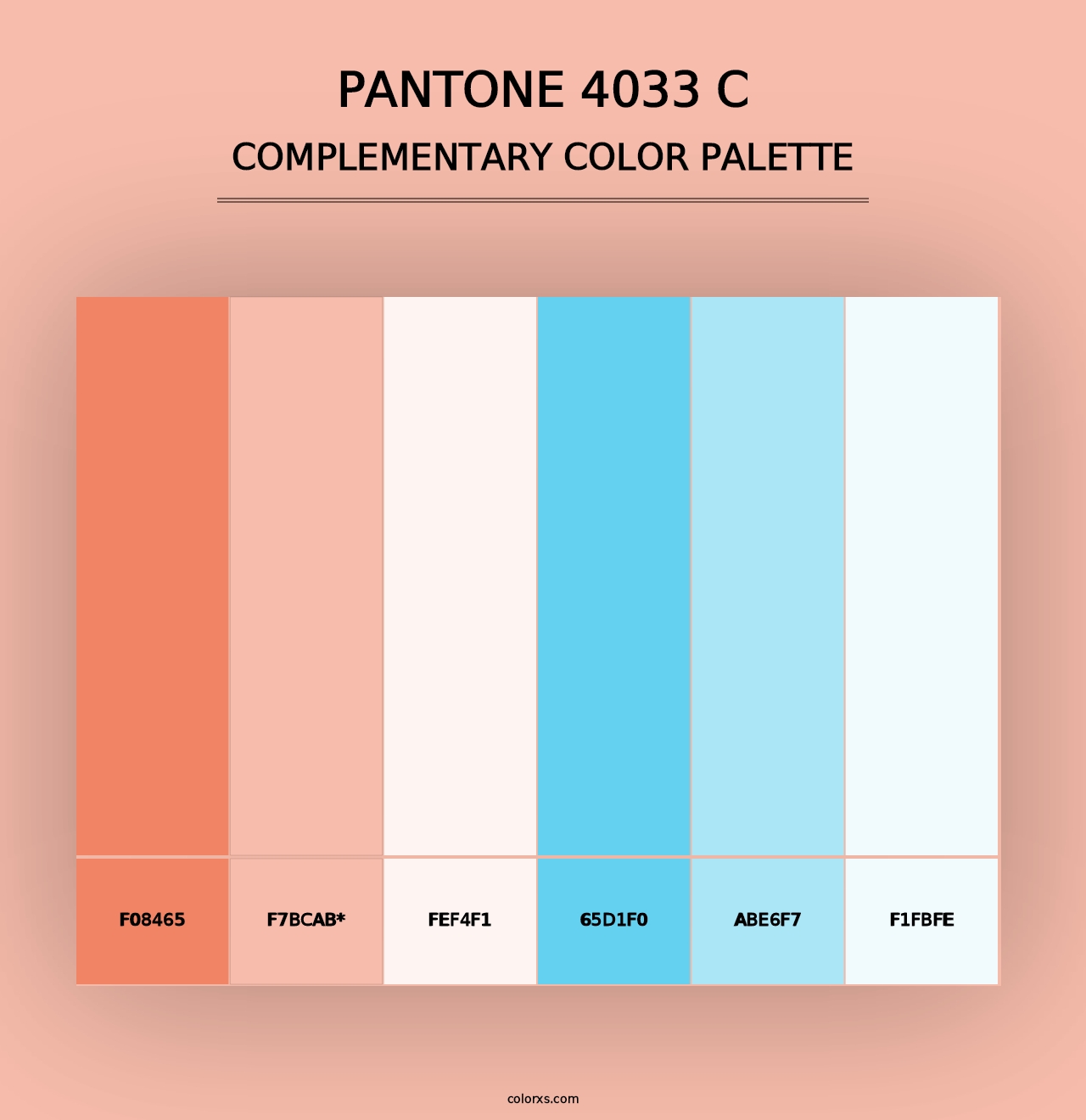 PANTONE 4033 C - Complementary Color Palette