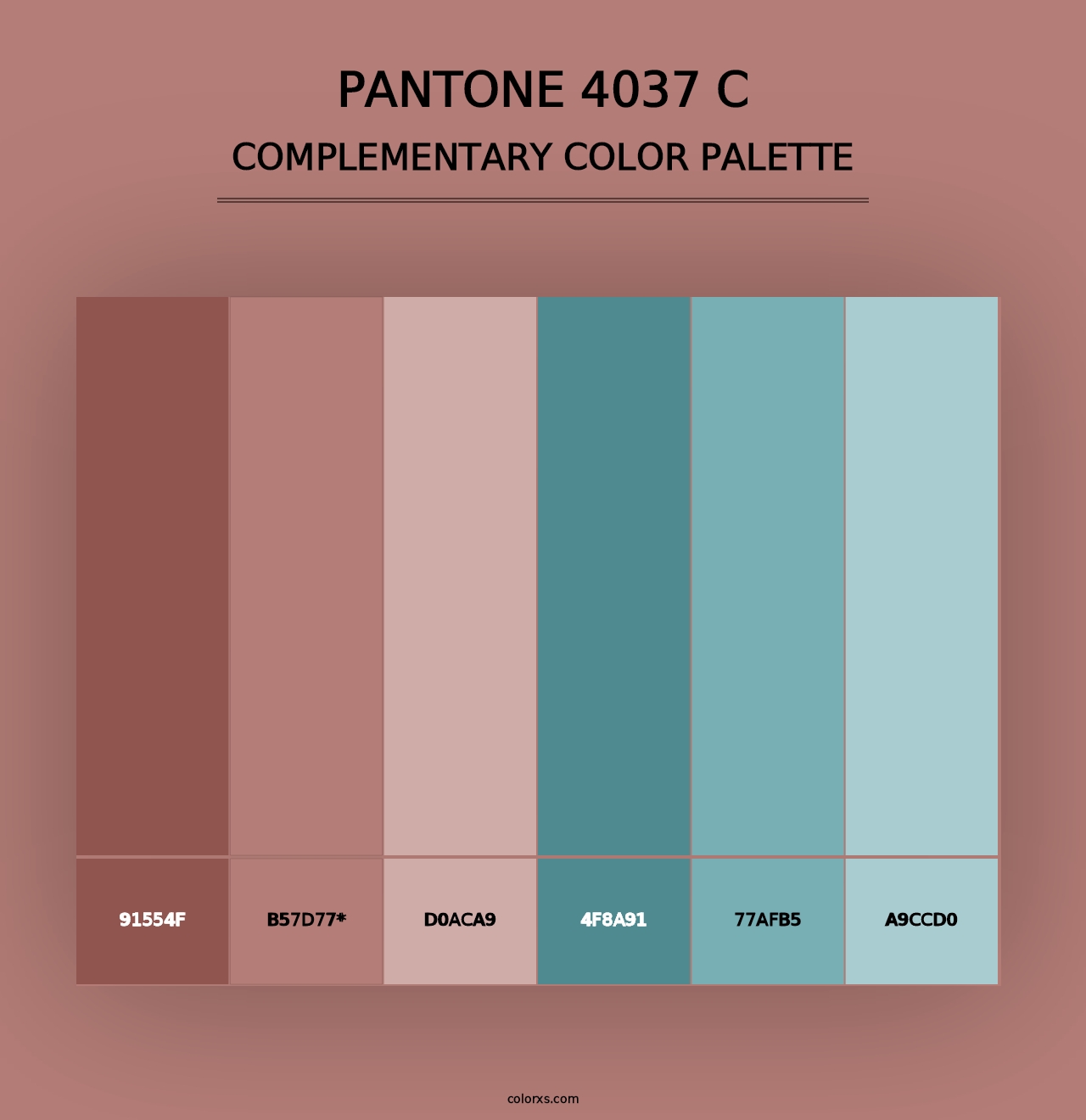 PANTONE 4037 C - Complementary Color Palette