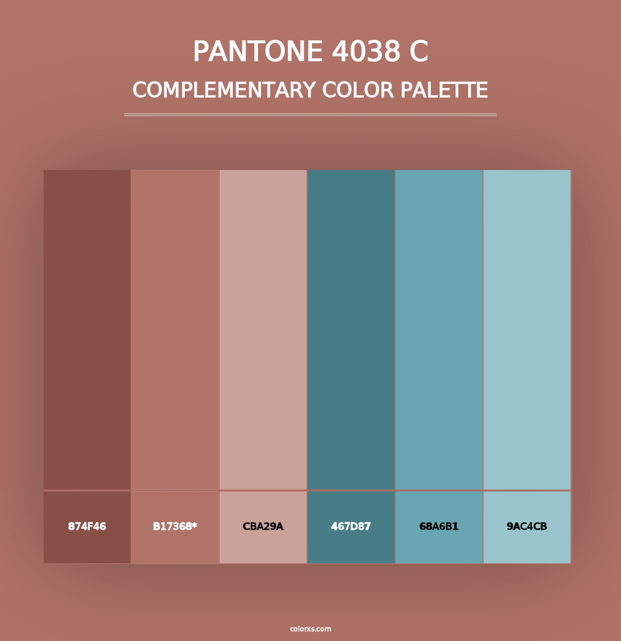 PANTONE 4038 C - Complementary Color Palette