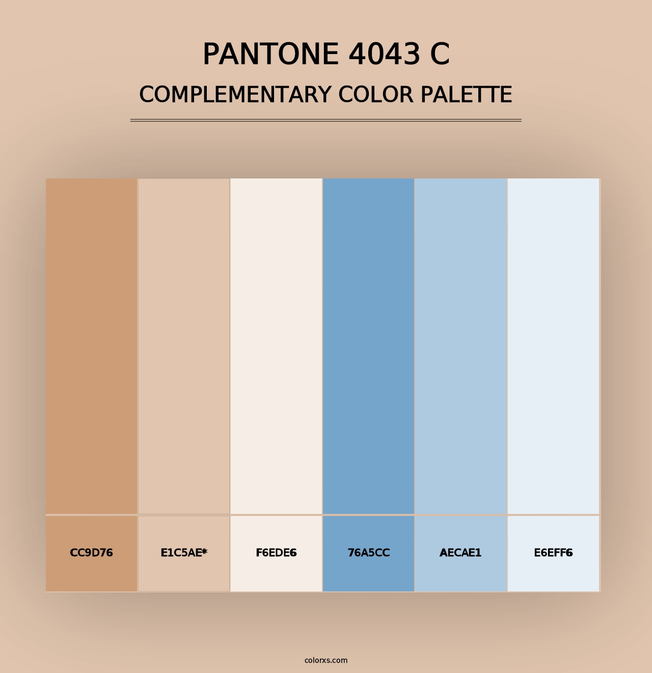 PANTONE 4043 C - Complementary Color Palette