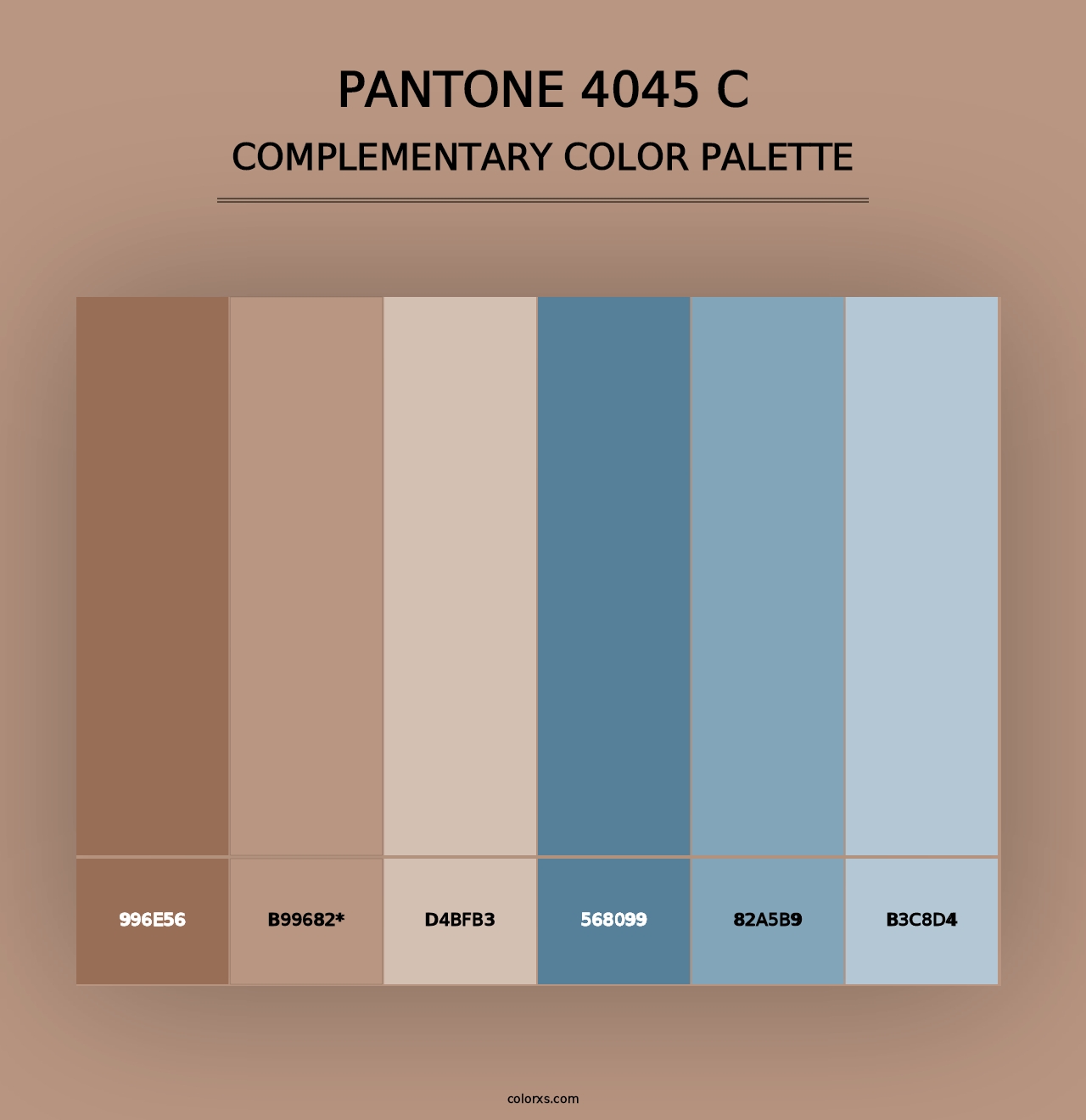 PANTONE 4045 C - Complementary Color Palette