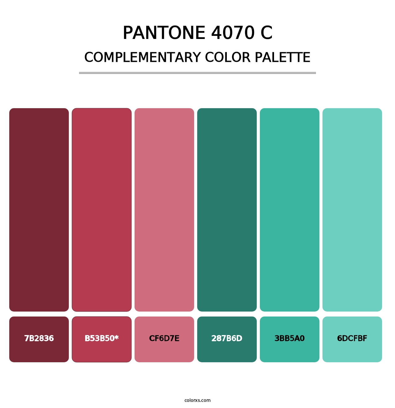 PANTONE 4070 C - Complementary Color Palette