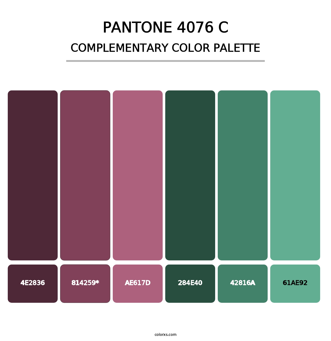 PANTONE 4076 C - Complementary Color Palette