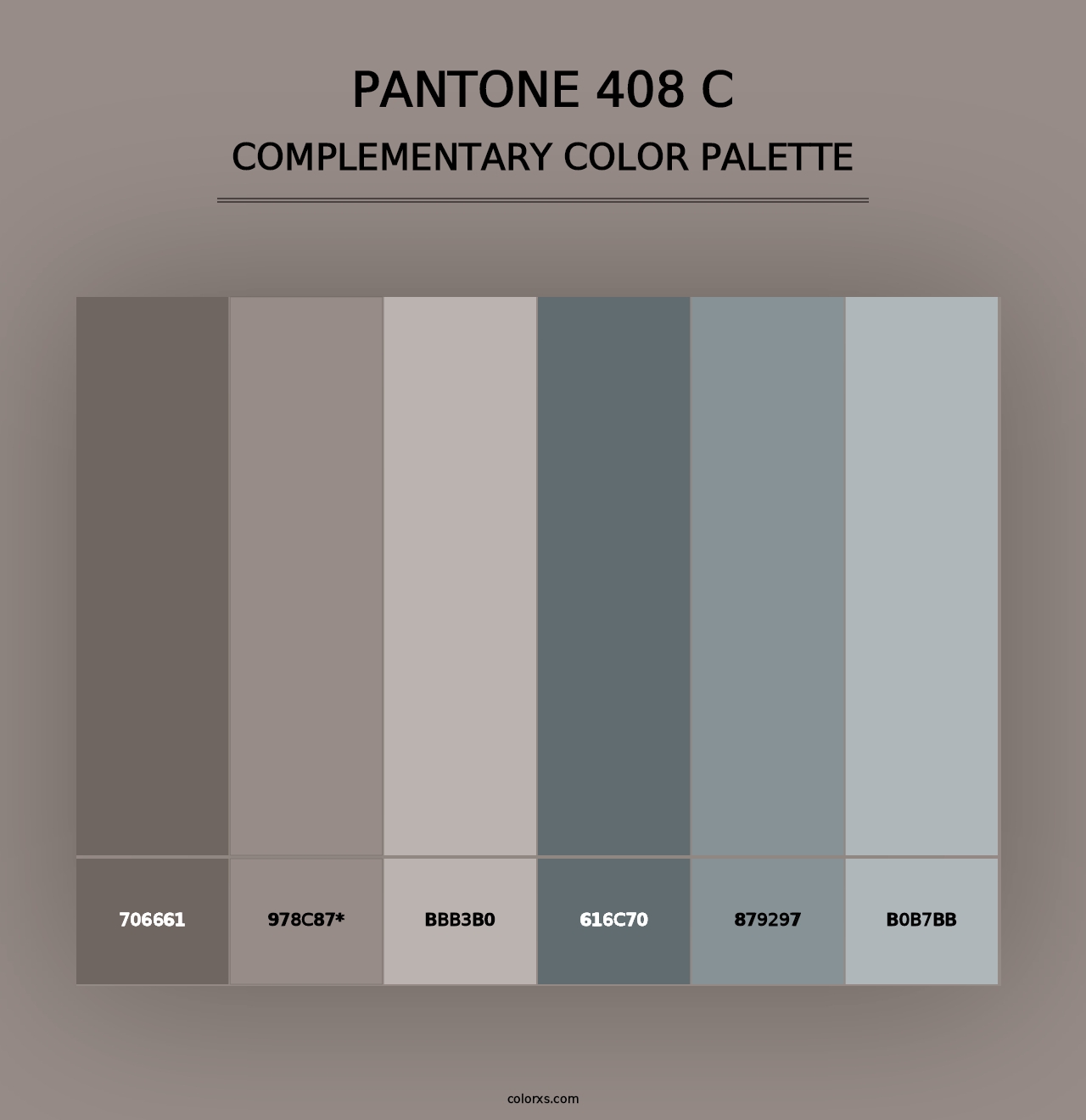 PANTONE 408 C - Complementary Color Palette