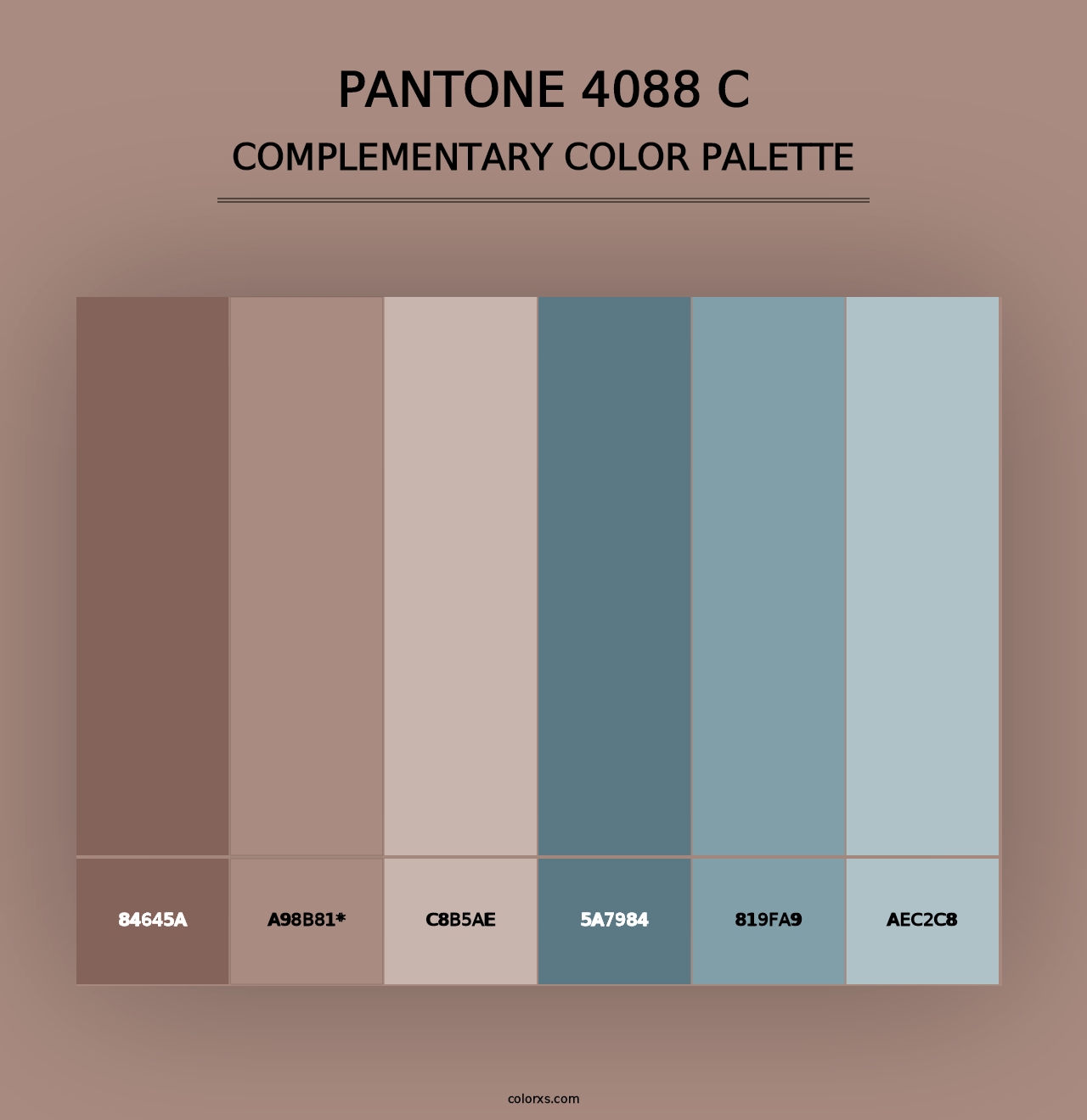 PANTONE 4088 C - Complementary Color Palette