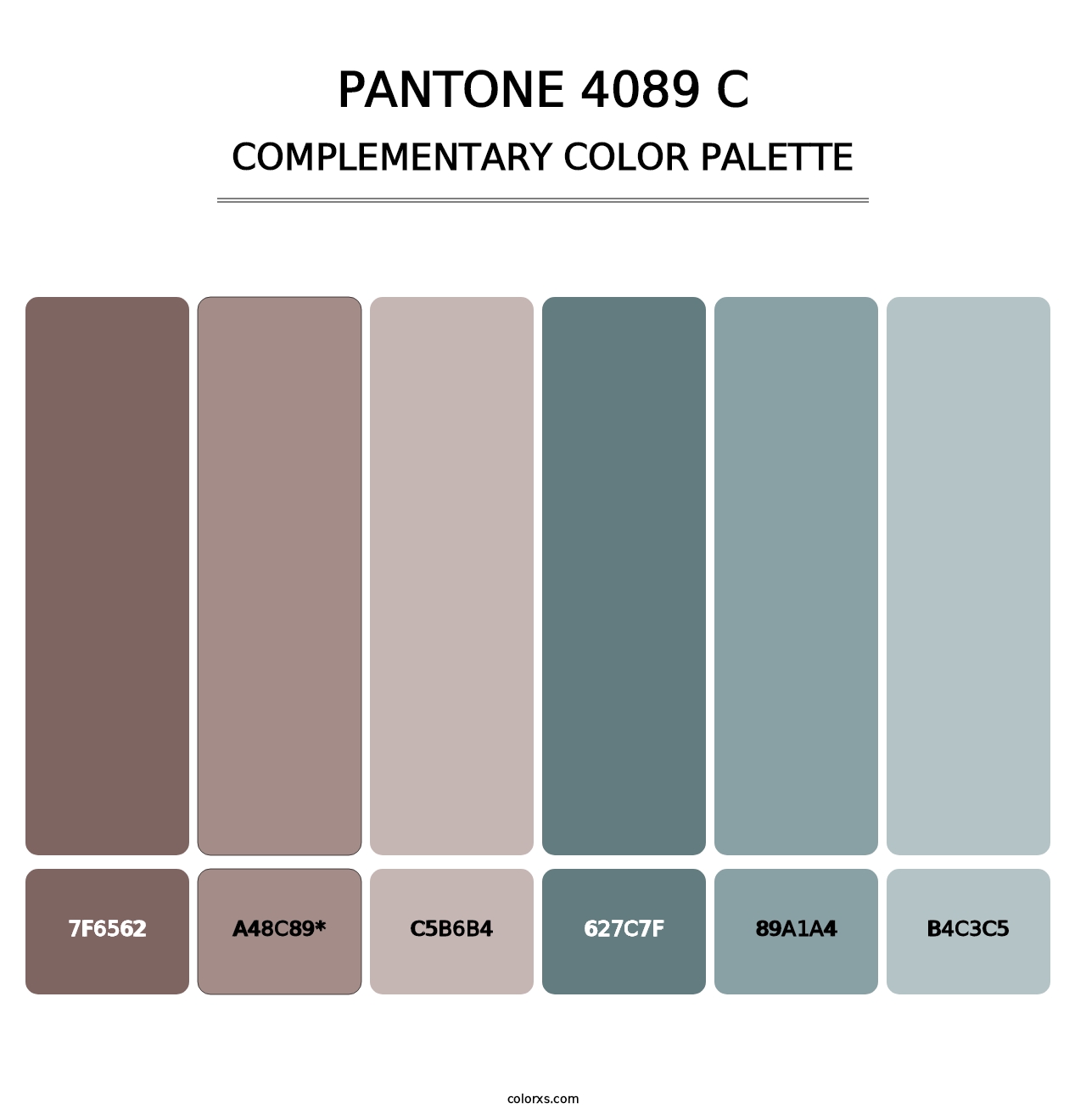 PANTONE 4089 C - Complementary Color Palette