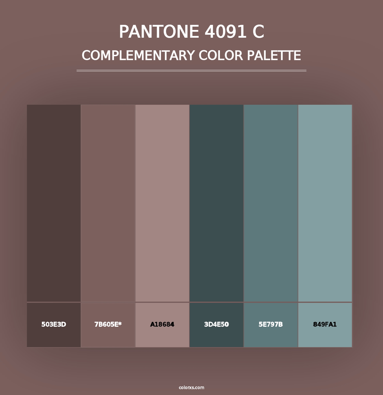 PANTONE 4091 C - Complementary Color Palette