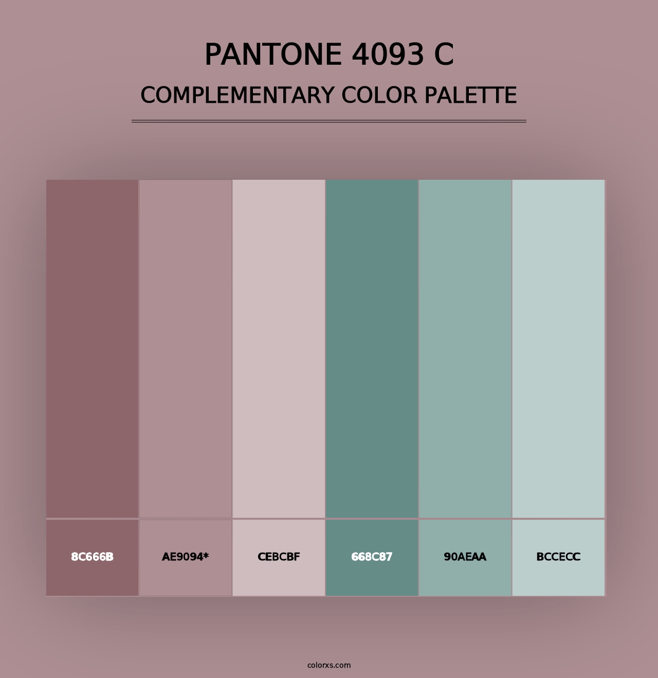 PANTONE 4093 C - Complementary Color Palette