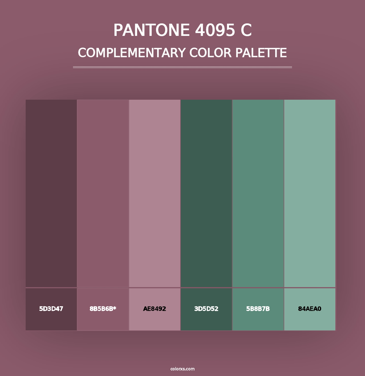 PANTONE 4095 C - Complementary Color Palette