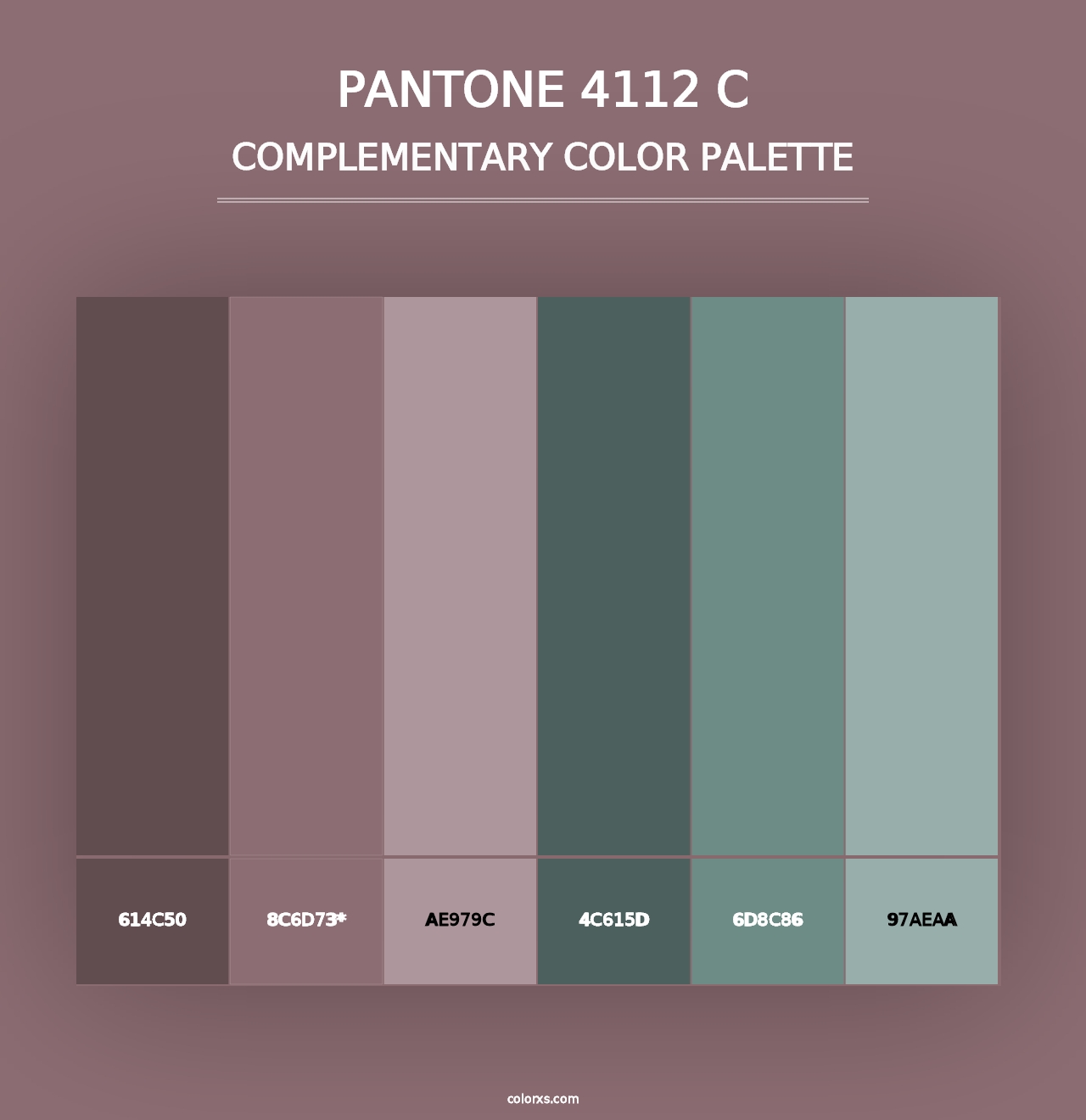 PANTONE 4112 C - Complementary Color Palette