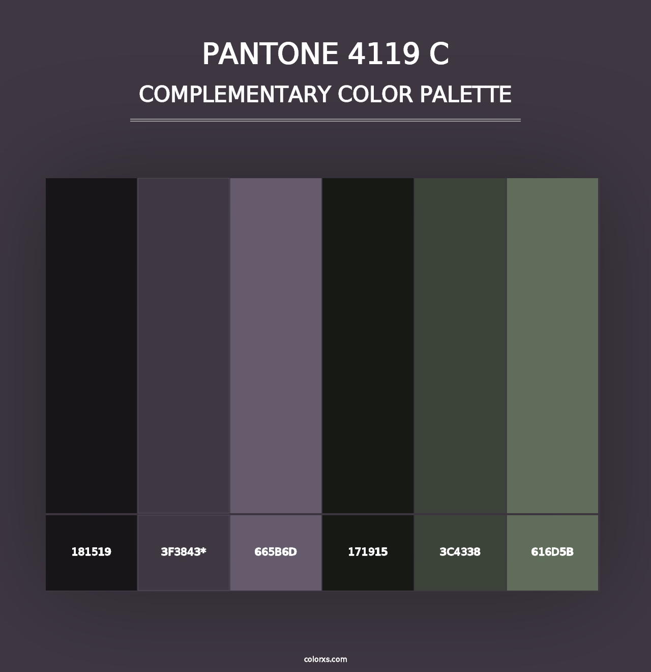 PANTONE 4119 C - Complementary Color Palette