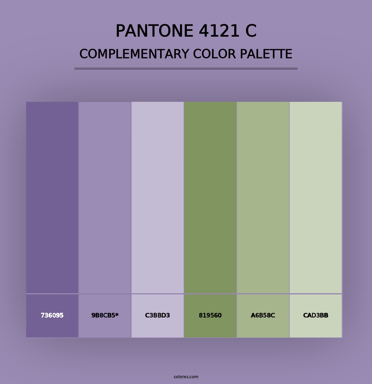 PANTONE 4121 C - Complementary Color Palette