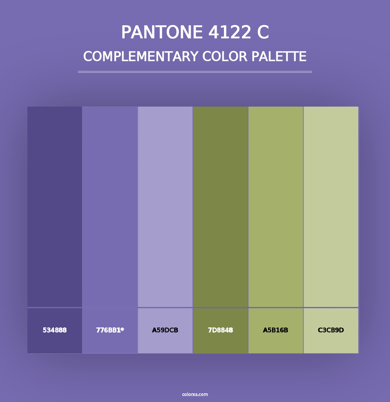 PANTONE 4122 C - Complementary Color Palette